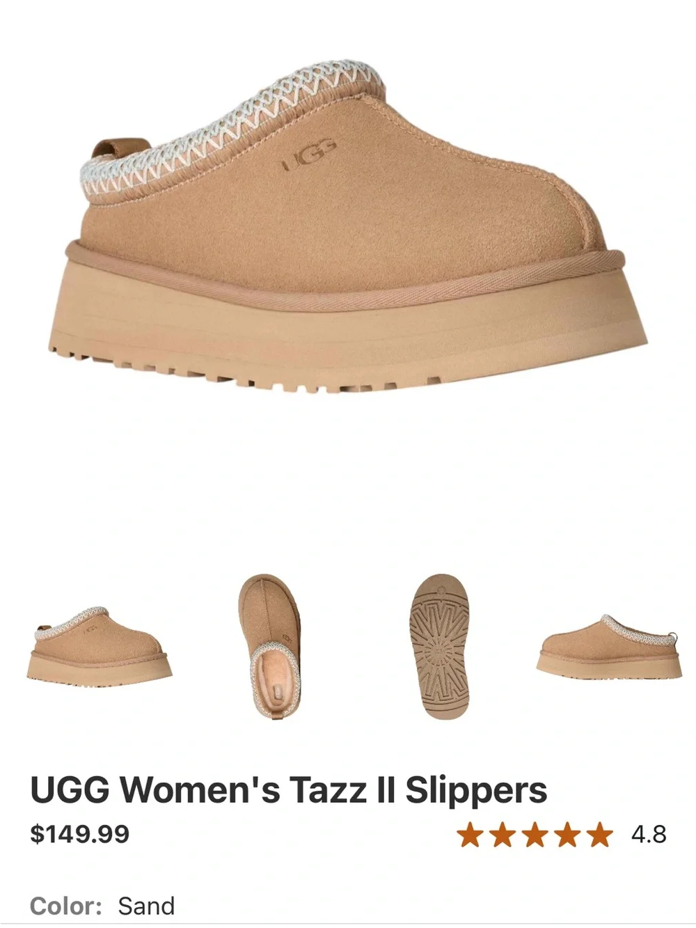 Ugh Women’s Tazz II Slippers Sand / Blue